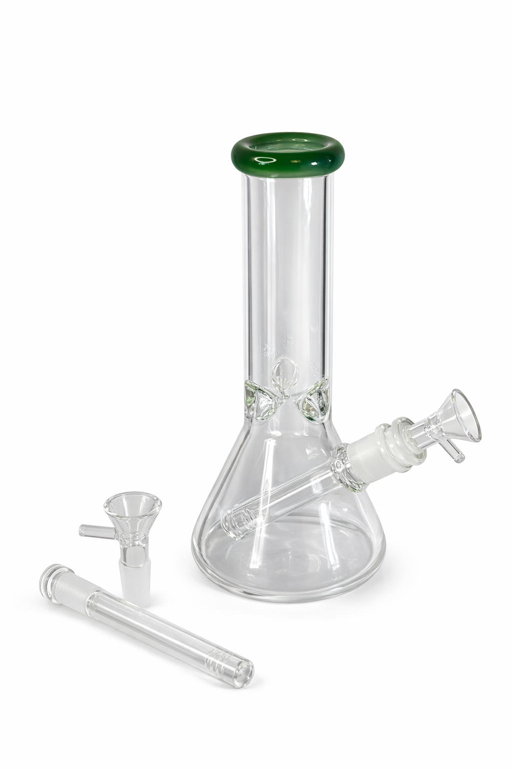 9) 6` In Glass Beaker Bong (5mm