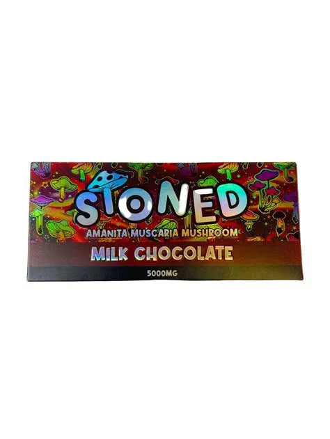 10) “STONED” Mushroom Milk Chocolate Bar (5000MG)
